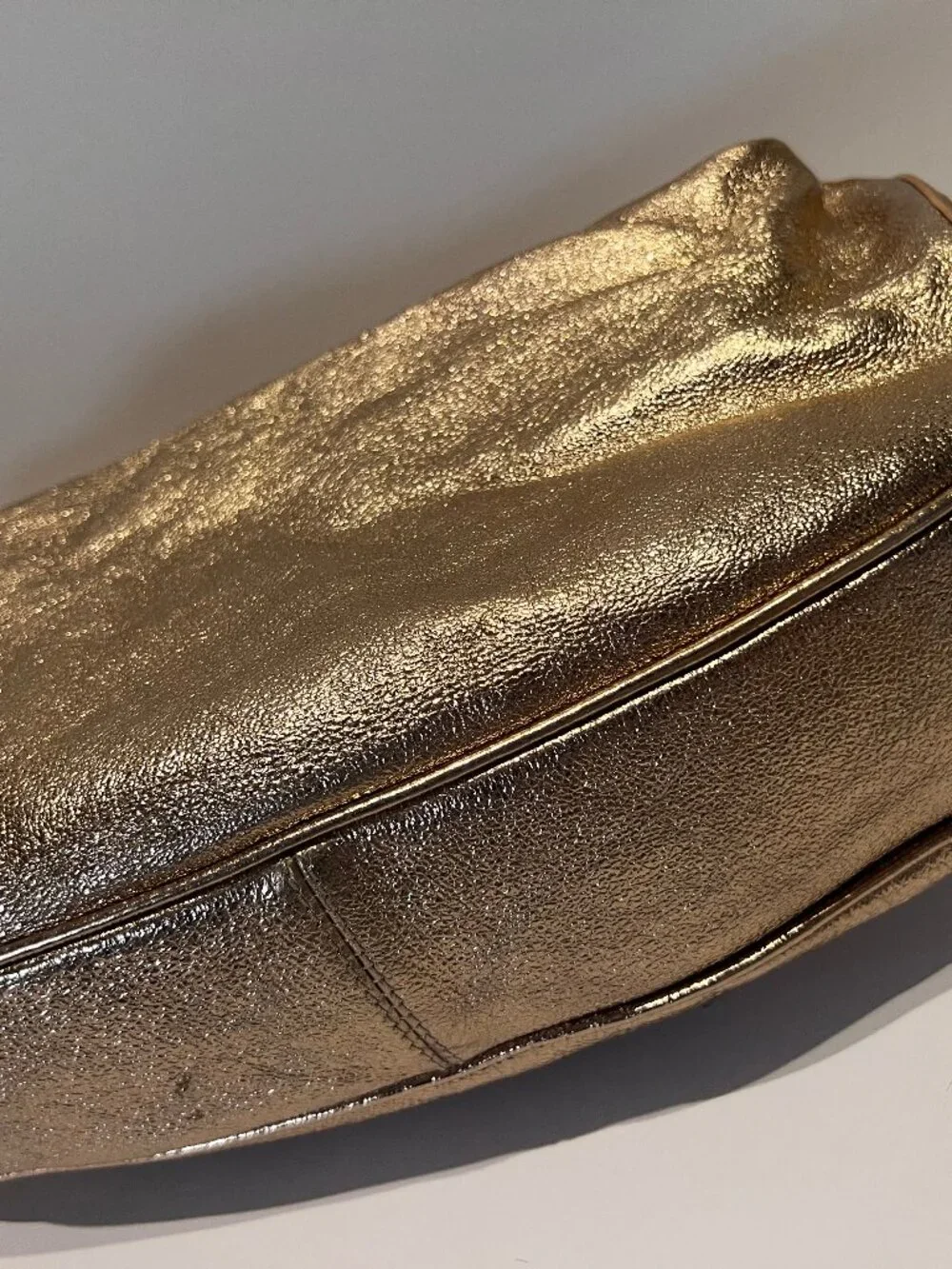 Juicy Couture Metallic Rose gold Leather Small Hobo Bag-Y2K-